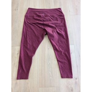 Beyond Yoga Leggings Womens Size 3X Spacedye Pocket High Waisted Midi Red